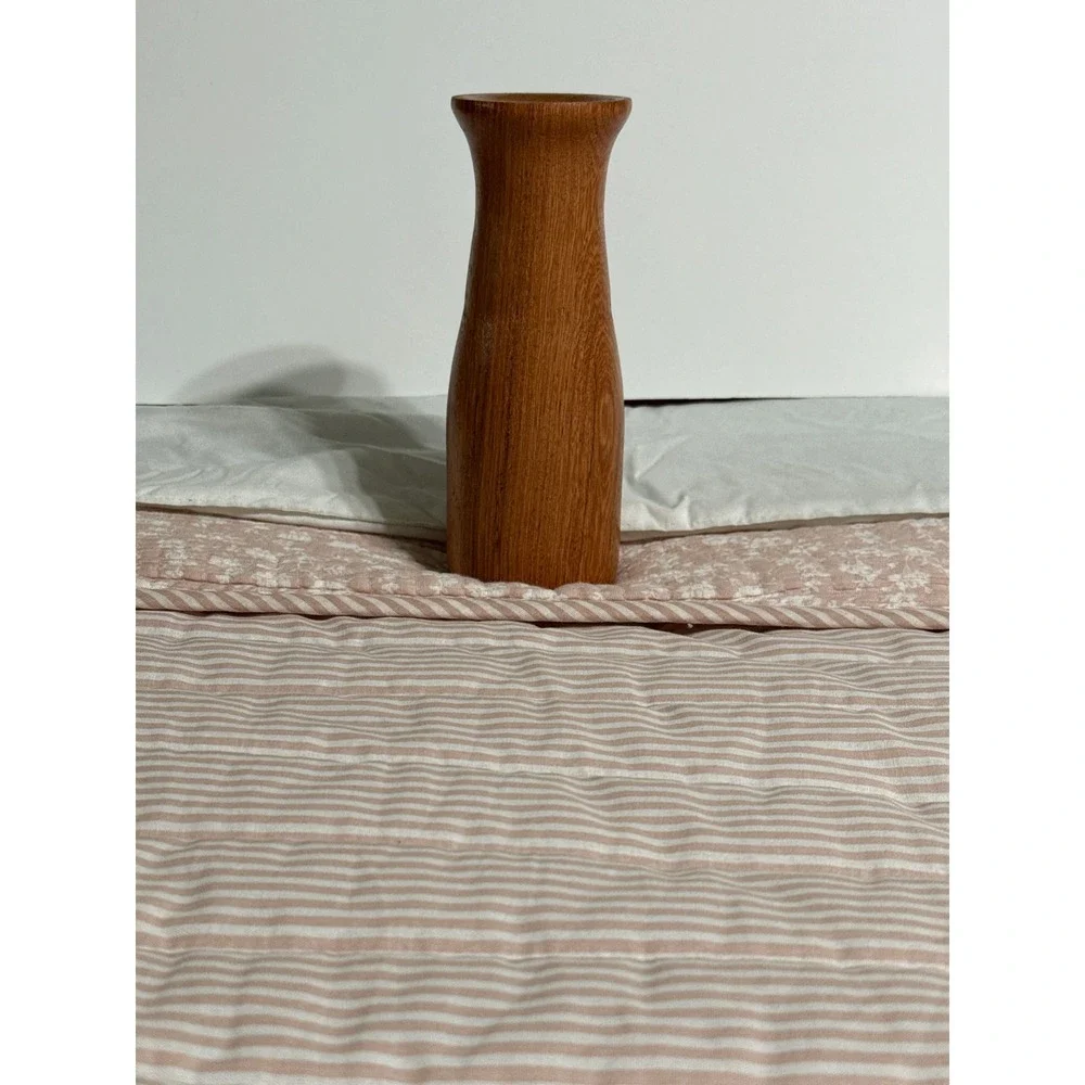 Don Prevatt Hand Crafted Wooden Bud Vase Mid Century Modern Artisan Decor 8.5
